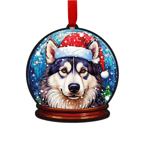 Alaskan Malamute Snow Globe Decoration